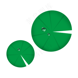 手绘创意绿色荷叶叶子免抠图