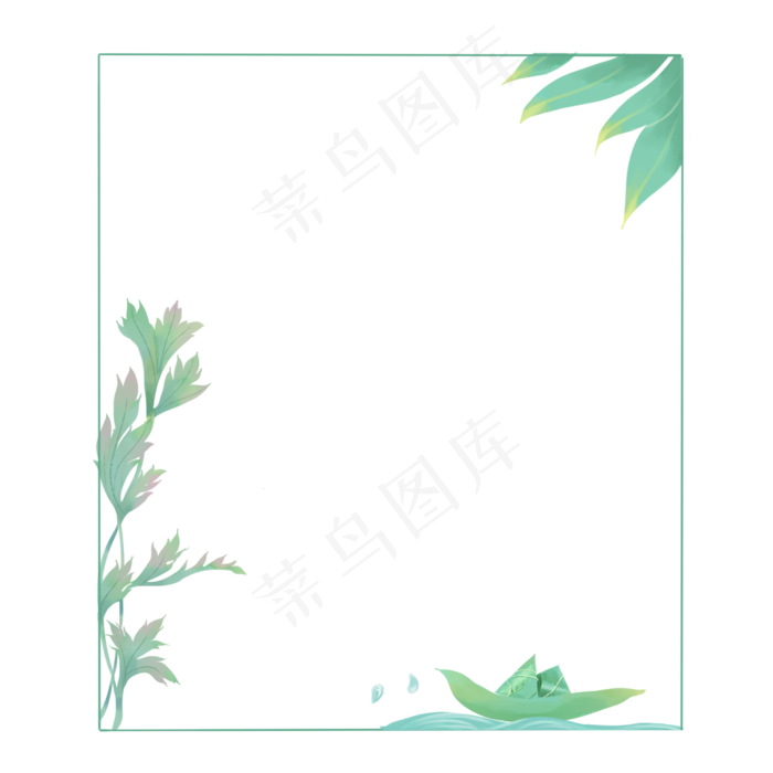 端午节边框粽子(2000X2000(DPI:300))psd模版下载