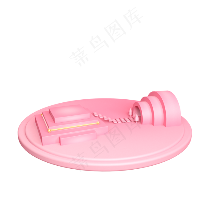 创意圆形几何舞台,免抠元素