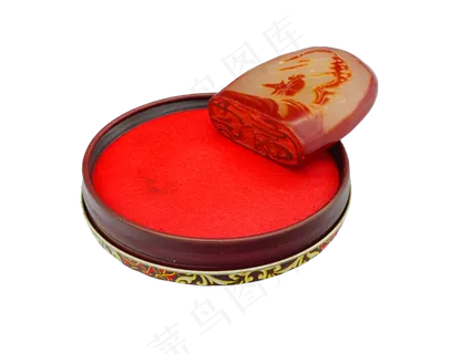红色印章印泥