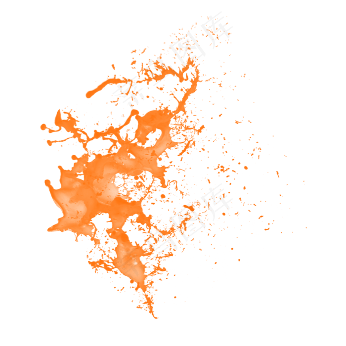 果汁橙汁飞溅,免抠元素