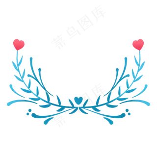 七夕情人节爱心植物装饰