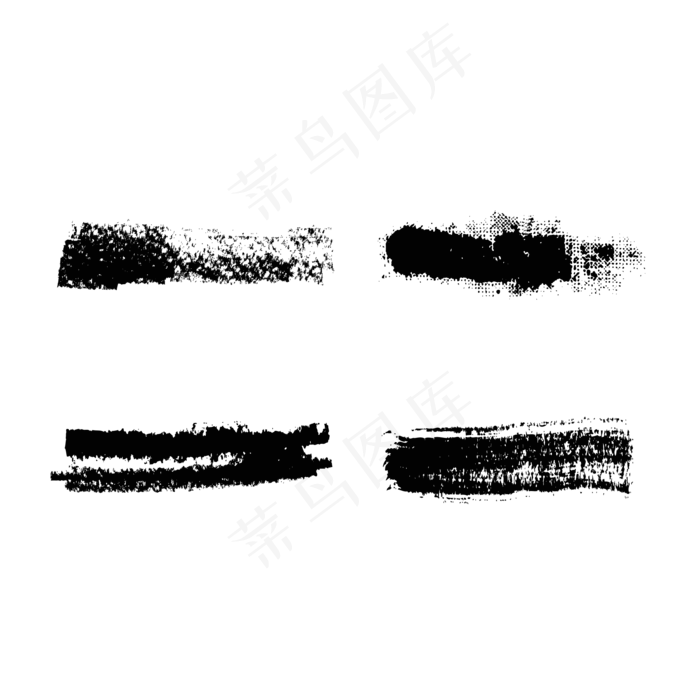 中国风水墨一字墨迹元素(2000*2000px 300 dpi )ai矢量模版下载