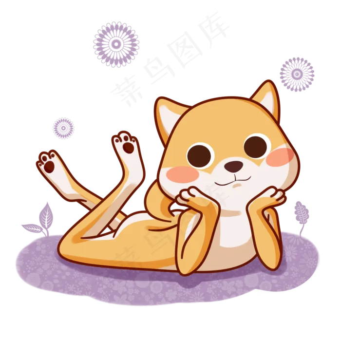手绘柴犬滑稽狗头表情微信微博配(2000X2000(DPI:300))psd模版下载