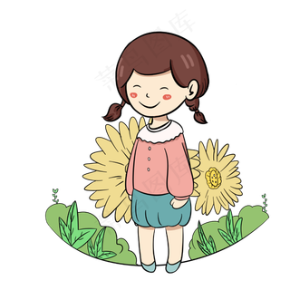 儿童节阳光快乐的女孩