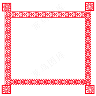 红色喜庆边框元素,免抠元素