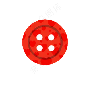 母亲节可爱清新红色纽扣