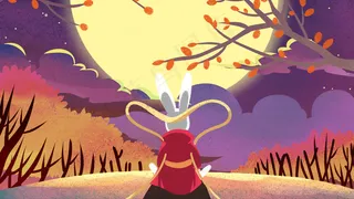 卡通手绘风中秋传统节日配图