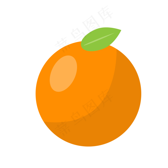 夏天水果香橙装饰素材