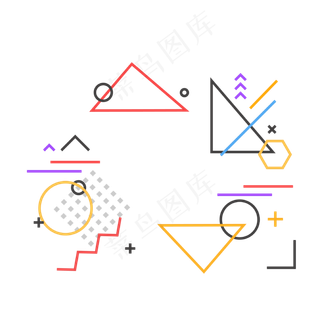 线条图案孟菲斯创意设计