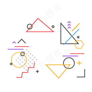 线条图案孟菲斯创意设计