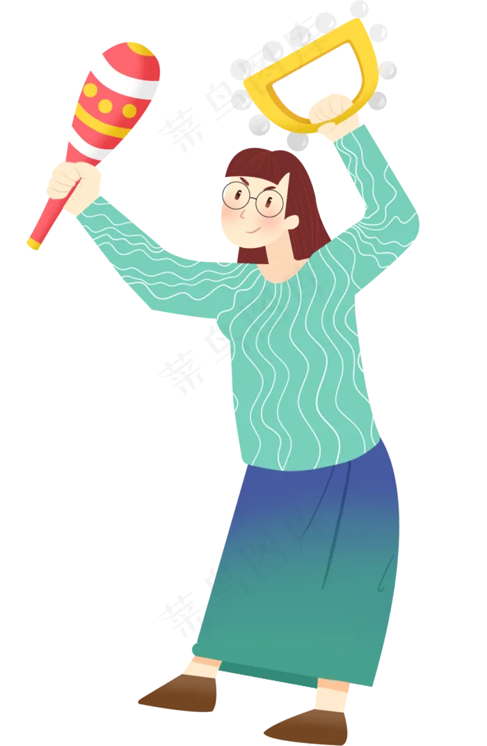 跳舞欢呼女士(1304X1995(DPI:300))psd模版下载