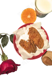 玫瑰花炸鸡橙子实物 玫瑰花炸鸡橙子实物