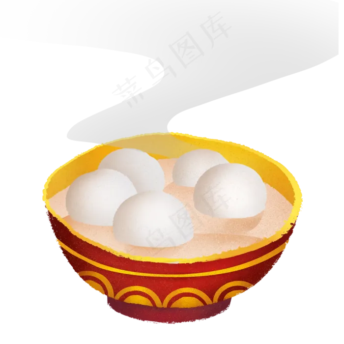 中国传统节日元宵节汤圆,免抠元素(2000X2000(DPI:300))psd模版下载