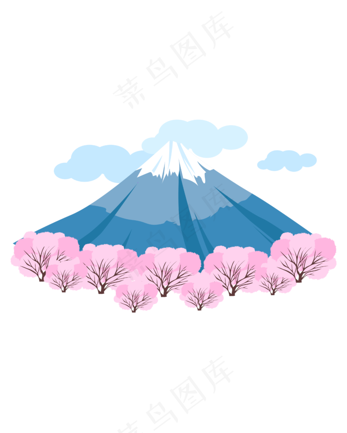 日本的富士山,免抠元素