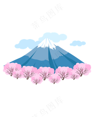 日本的富士山,免抠元素