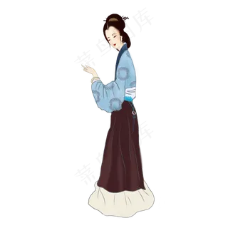 仕女图古风女素材