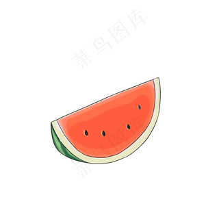 二十四节气之处暑清新西瓜元素