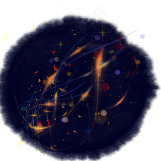 酷炫科技星光旋转的时光隧道,免抠元素