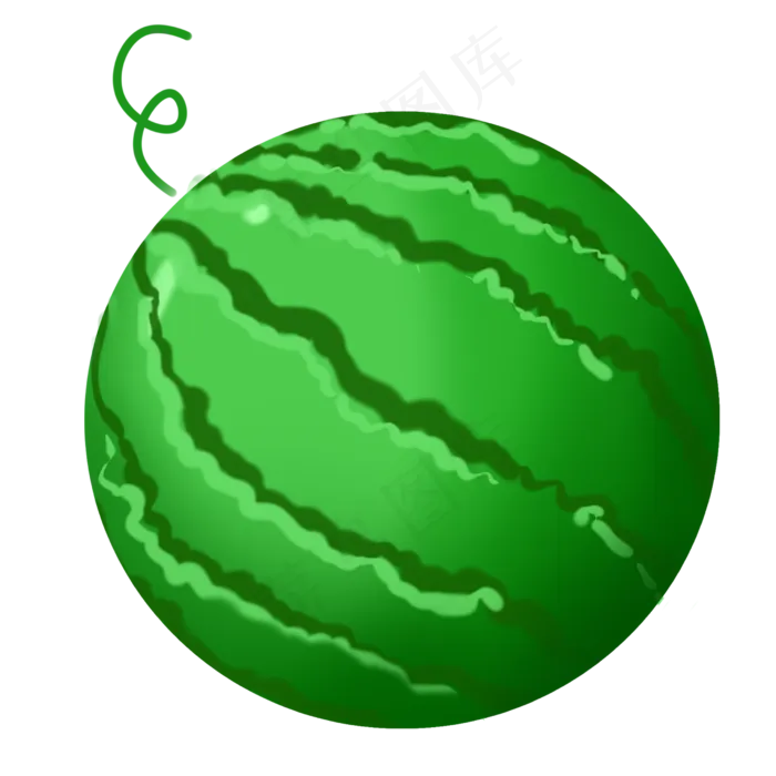 绿色的西瓜水果(2480X2480(DPI:299))psd模版下载