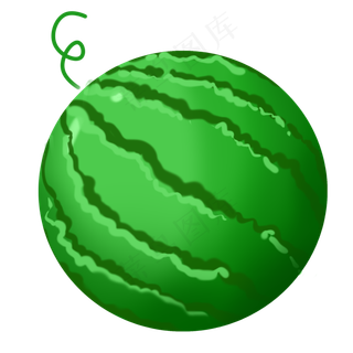 绿色的西瓜水果