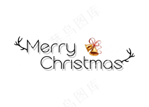 圣诞节黑色简约MerryChristmas