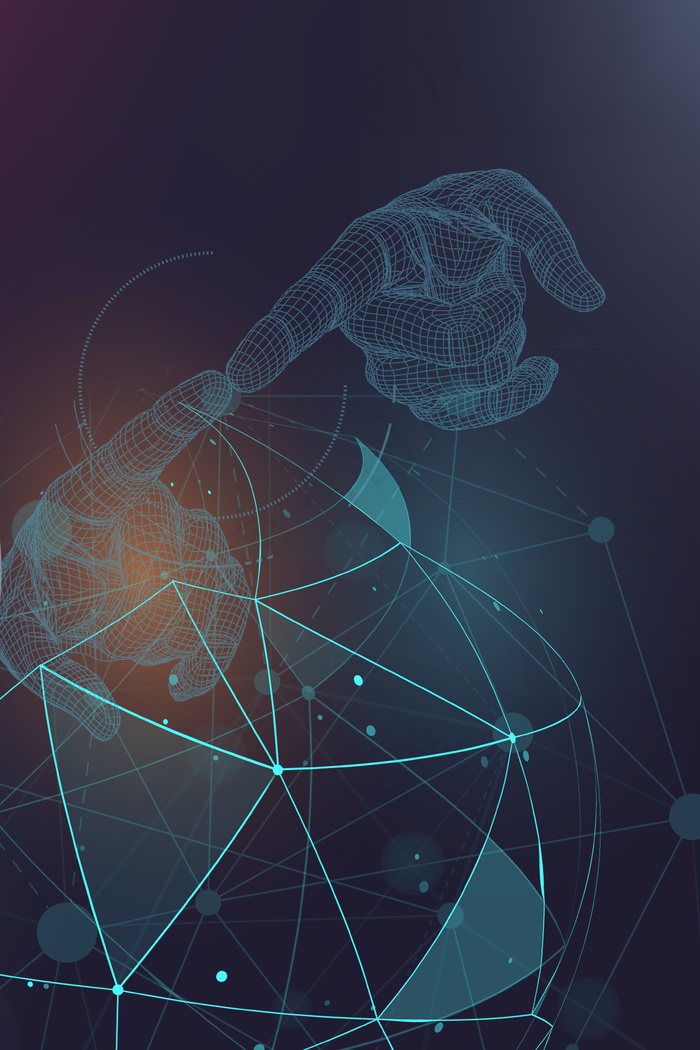 人工智能蓝色科幻纹理