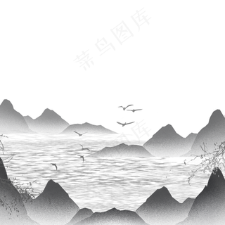 新中式灰色中国风