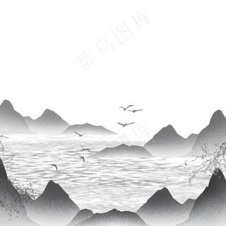 新中式灰色中国风