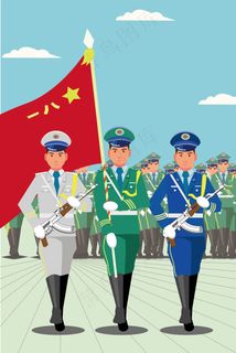 走正步的中国人民解放军