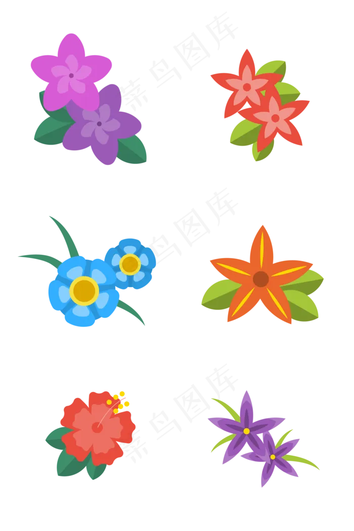热带植物卡通免扣图标(3508X4961(DPI:300))ai矢量模版下载