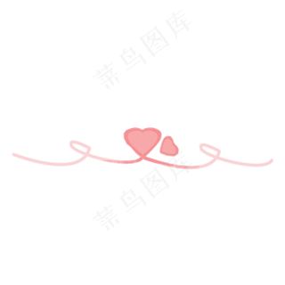 亲吻情人节手绘风粉色爱心边框分
