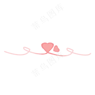 亲吻情人节手绘风粉色爱心边框分