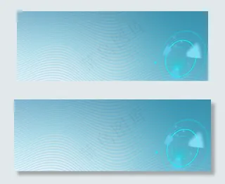 蓝色酷炫科技感平面广告