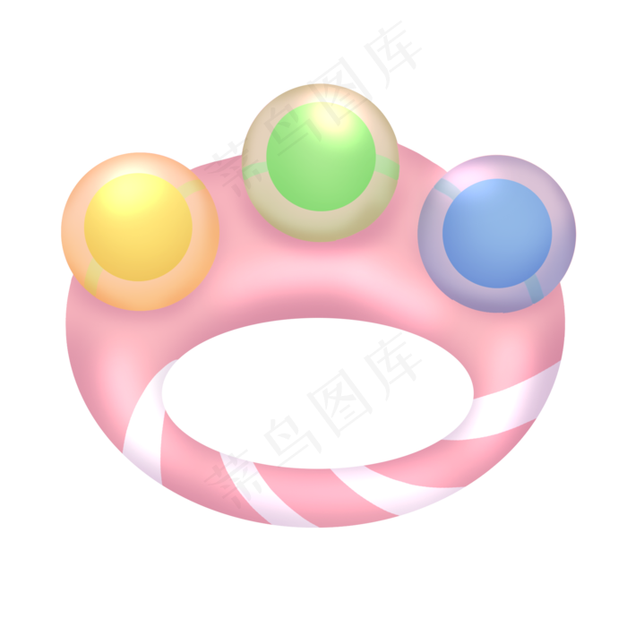唯美粉色摇铃(2000X2000(DPI:300))psd模版下载