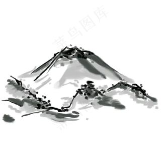 古风远山装饰插图