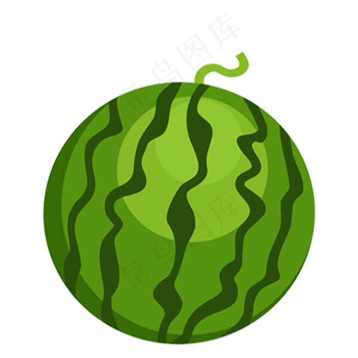 圆圆的西瓜免抠图