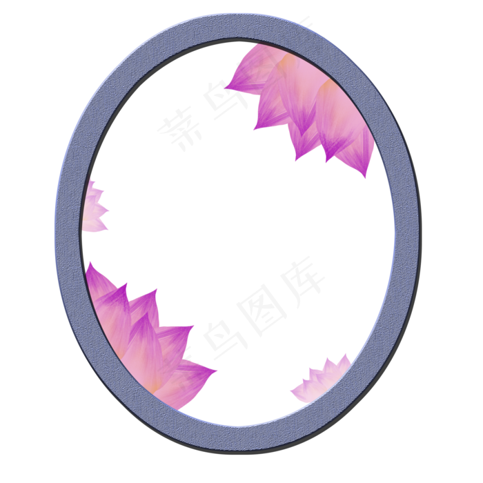 荷花边框png素材