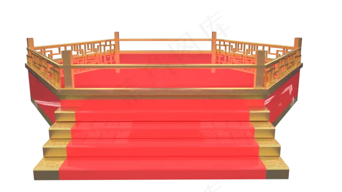 红色金色春节舞台,免抠元素(1920X1080(DPI:72))psd模版下载