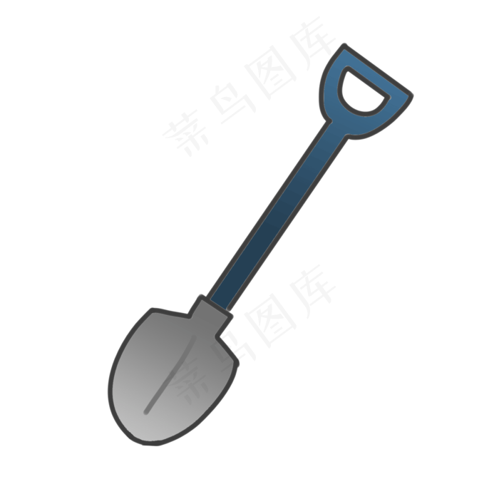 春天植树节植树挖土铁锹