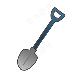 春天植树节植树挖土铁锹