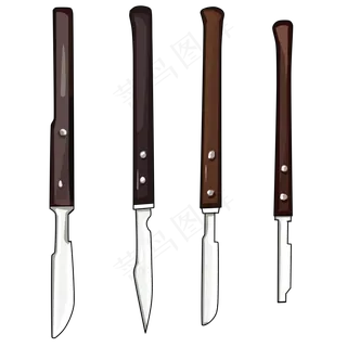 卡通医疗用具手术刀,免抠元素