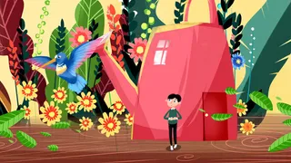 卡通手绘风春分配图