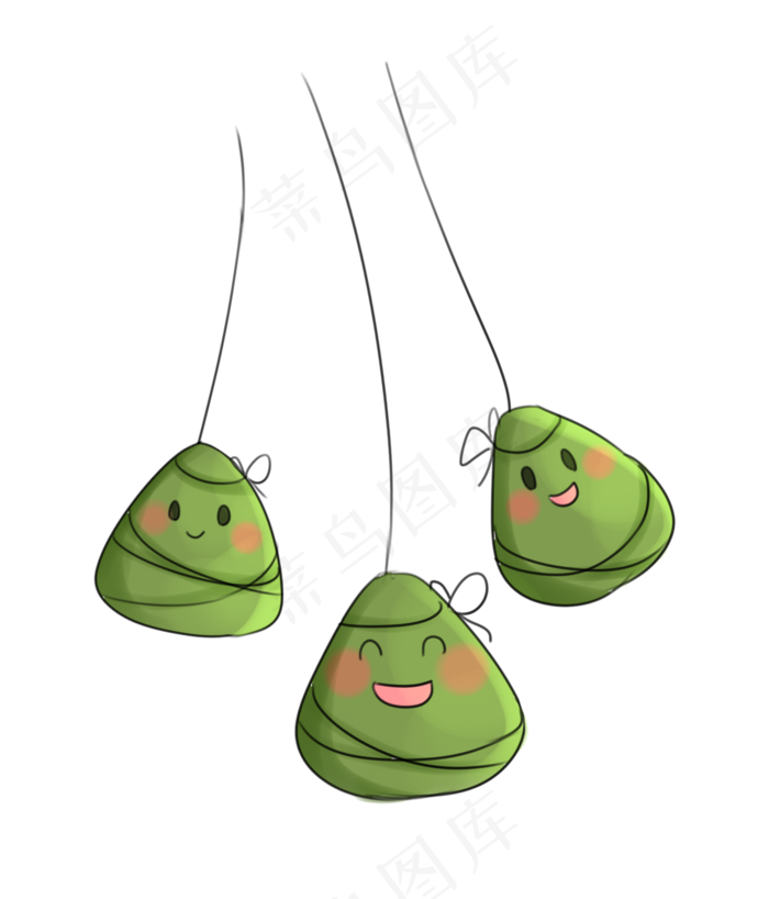 绿色悬空粽子插图