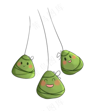 绿色悬空粽子插图