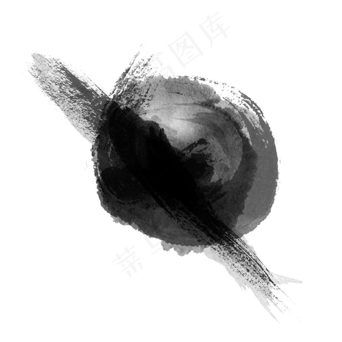 墨迹水墨黑色喷墨(2362X2362(DPI:300))psd模版下载