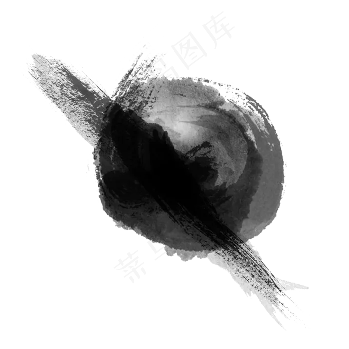 墨迹水墨黑色喷墨(2362X2362(DPI:300))psd模版下载