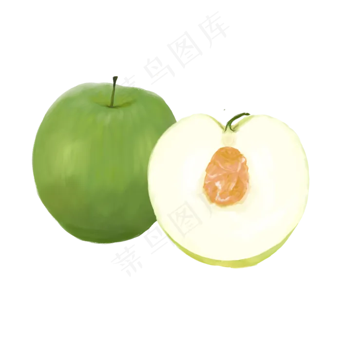 一颗半新鲜的梨(2000X2000(DPI:300))psd模版下载