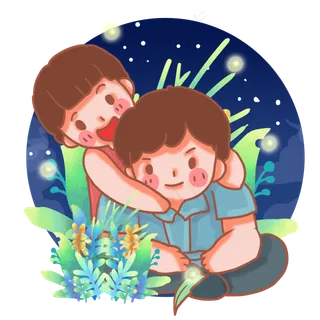 仲夏夜捉萤火虫