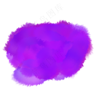 紫色矢量水彩墨染图